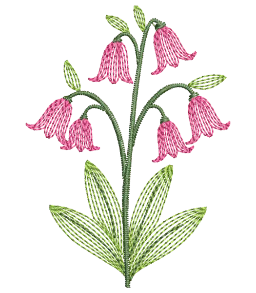Matriz de Bordado Tulipa Rosa